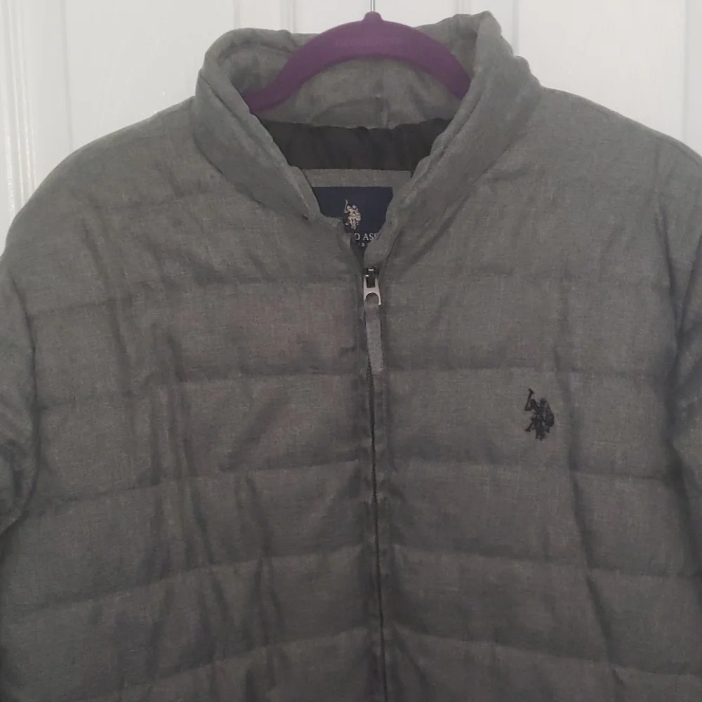 U.S. Polo Assn Grey Bubble Jacket - Picture 3 of 15